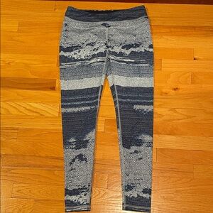 Lucy Blue and Light Blue Patterned Women's Leggings